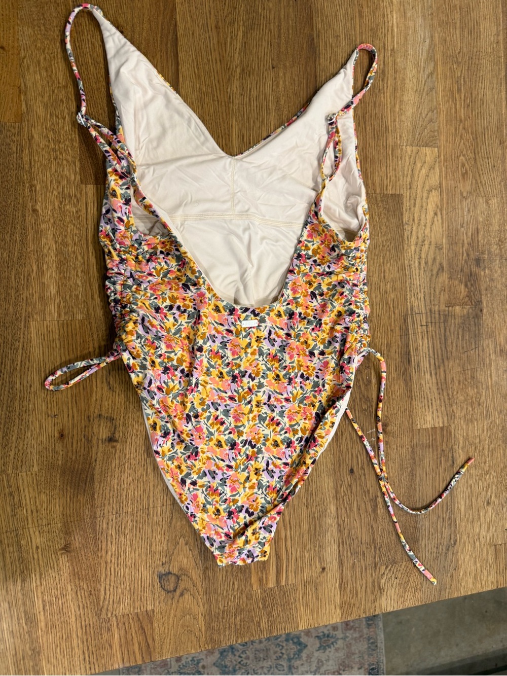 Roxy Pink Floral One-Piece Swimsuit - Picture 4 of 6